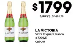 Diarco La victoria sidra etiqueta blanca oferta