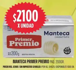 Supermercados Vea Manteca primer premio paq. oferta
