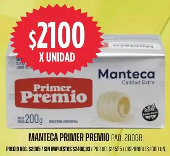 Manteca primer premio paq.