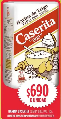 Supermercados Vea Harina caserita común 000, paq. oferta