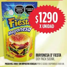 Supermercados Vea D' fiesta mayonesa doy pack oferta