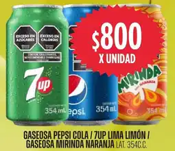 Supermercados Vea Pepsi cola / 7up gaseosa lima limón/ gaseosa mirinda naranja lat. oferta