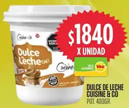 Supermercados Vea Cuisine & co dulce de leche pot. oferta