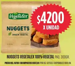 Supermercados Vea Vegetalex nuggets 100% vegetal paq. oferta