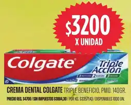 Supermercados Vea Colgate crema dental triple beneficio, pmo. oferta