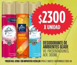 Supermercados Vea Glade desodorante de ambientes vs. presentaciones, aer. oferta