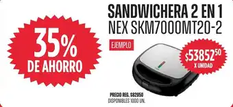 Supermercados Vea Sandwichera 2 en 1 nex skm7000mt20-2 oferta