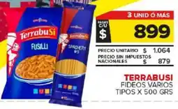 Carrefour Maxi Terrabusi fideos varios tipos oferta
