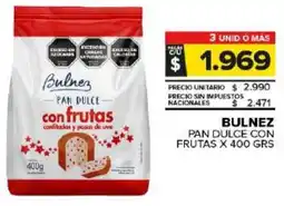 Carrefour Maxi Bulnez pan dulce con frutas oferta