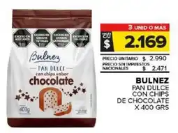 Carrefour Maxi Bulnez pan dulce con chips de chocolate oferta