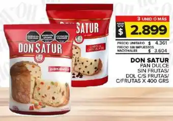 Carrefour Maxi Don satur pan dulce sin frutas/ ddl c/s frutas/ c/frutas oferta