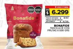 Carrefour Maxi Bonafide pan dulce con frutas oferta