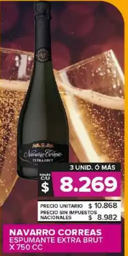 Carrefour Maxi Navarro correas espumante extra brut oferta