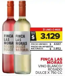 Carrefour Maxi Finca las moras vino blanco/ rosado dulce oferta