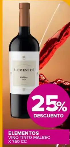 Carrefour Maxi Elementos vino tinto malbec oferta