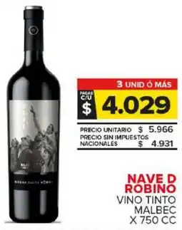 Carrefour Maxi Nave d robino vino tinto malbec oferta