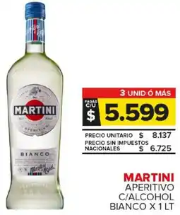 Carrefour Maxi Martini aperitivo c/alcohol bianco oferta
