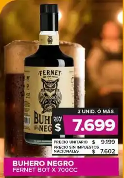 Carrefour Maxi Buhero negro fernet bot oferta