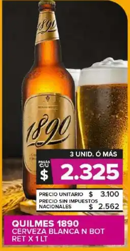 Carrefour Maxi Quilmes 1890 cerveza blanca n bot ret oferta