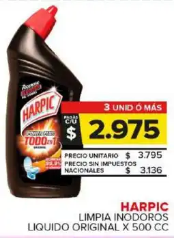 Carrefour Maxi Harpic limpia inodoros liquido original oferta