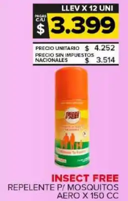 Carrefour Maxi Insect free repelente p/ mosquitos aero oferta