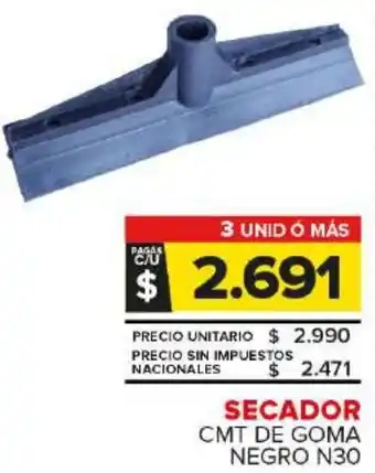 Carrefour Maxi Secador cmt de goma negro n30 oferta