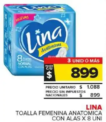 Carrefour Maxi Lina toalla femenina anatomica con alas oferta