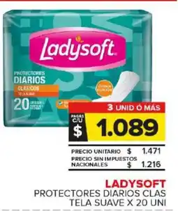 Carrefour Maxi Ladysoft protectores diarios clas tela suave oferta