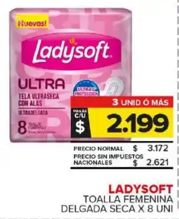 Carrefour Maxi Ladysoft toalla femenina delgada seca oferta