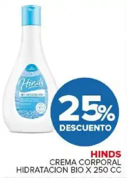 Carrefour Maxi Hinds crema corporal hidratacion bio oferta
