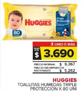 Carrefour Maxi Huggies toallitas humedas triple proteccion oferta