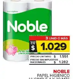 Carrefour Maxi Noble papel higienico h/simple oferta