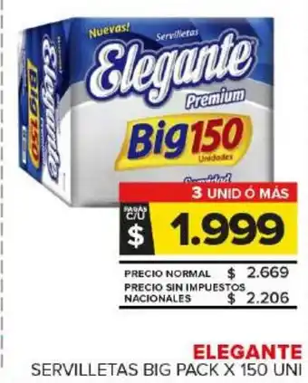 Carrefour Maxi Elegante servilletas big pack oferta