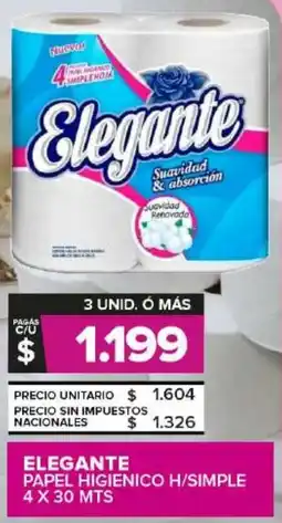 Carrefour Maxi Elegante papel higienico h/simple oferta