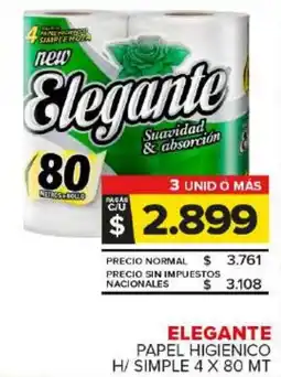 Carrefour Maxi Elegante papel higienico h/simple oferta