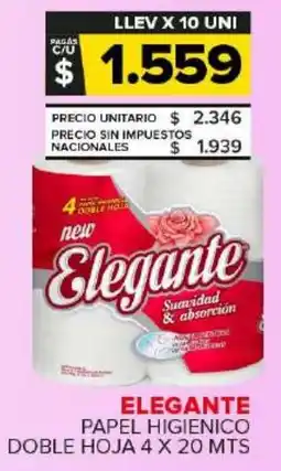 Carrefour Maxi Elegante papel higienico doble hoja oferta