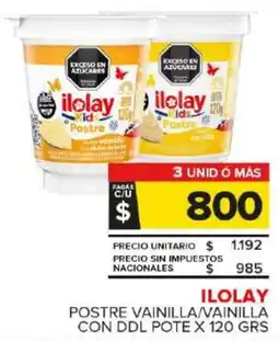 Carrefour Maxi Ilolay postre vainilla/vainilla con ddl pote oferta