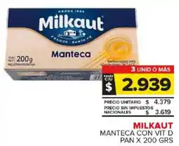 Carrefour Maxi Milkaut manteca con vit d pan oferta