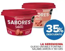 Carrefour Maxi La serenisima queso untable fontina / salame/jamon oferta