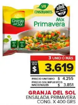 Carrefour Maxi Granja del sol ensalada primavera cong oferta