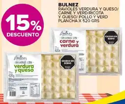 Carrefour Maxi Bulnez ravioles verdura y queso/ carne y verd/ricota y queso/ pollo y verd plancha oferta