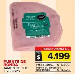 Carrefour Maxi Puente de ronda jamon cocido oferta