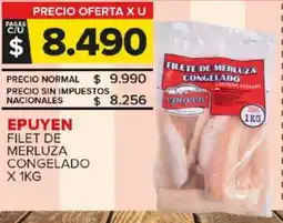 Carrefour Maxi Epuyen filet de merluza congelado oferta