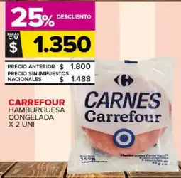 Carrefour Maxi Carrefour hamburguesa congelada oferta