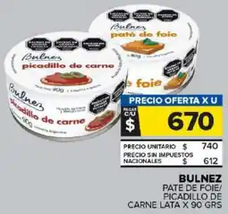 Carrefour Maxi Bulnez pate de foie/ picadillo de carne lata oferta