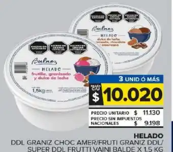 Carrefour Maxi Helado ddl graniz choc amer/fruti graniz ddl/ super ddl frutti vaini balde oferta