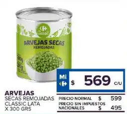 Carrefour Maxi Arvejas secas remojadas classic lata oferta