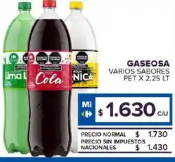 Carrefour Maxi Gaseosa varios sabores pet oferta