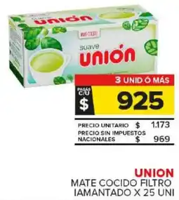 Carrefour Maxi Union mate cocido filtro iamantado oferta