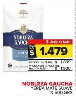 Carrefour Maxi Nobleza gaucha yerba mate suave oferta